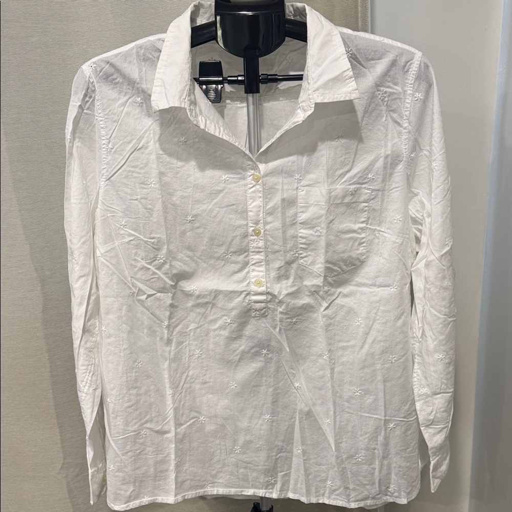 White Button-Up Women's Top